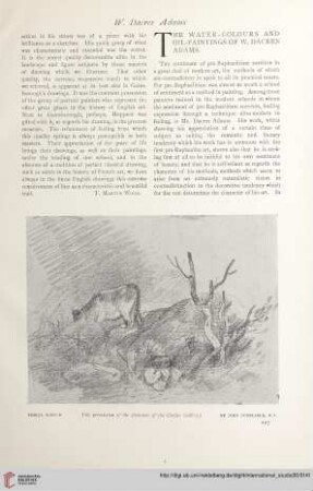 30.1906/07 (1907) = Nr. 118: The water-colours and oil-paintings of W. Dacres Adams