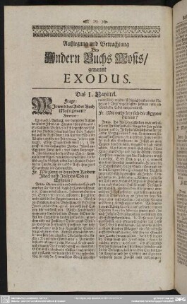 Auslegung und Betrachtung Des Andern Buchs Mosis, genannt Exodus