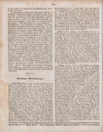 248 Kirchliche Mittheilungen