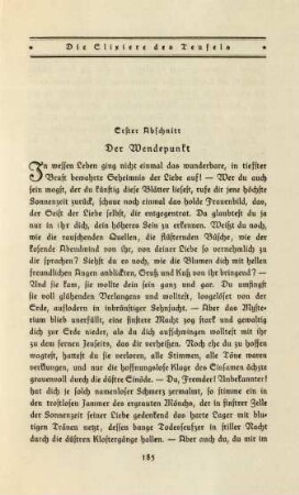 Erster Abschnitt: Der Wendepunkt