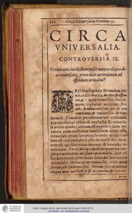 CIRCA VNIVERSALIA.