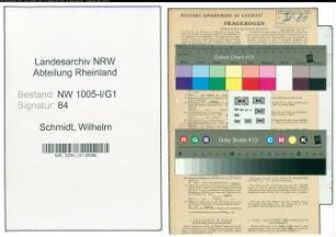 Entnazifizierung Wilhelm Schmidt , geb. 16.07.1890 (Rechtsanwalt)