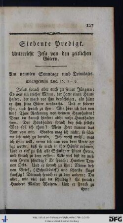 Siebente Predigt.