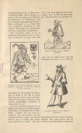 Briefbote (mit dem deutschen Reichsadler) aus dem fünfzehnten Jahrhundert, der Ambraser Sammlung in Wien entnommen ; Abbildung: Breslauer Postbote aus dem sechzehnten Jahrhundert ; Abbildung: Nürnberger Postbote aus dem achtzehnten Jahrhundert