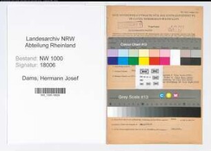 Entnazifizierung Hermann Josef Dams, geb. 15.07.1907 (Justizinspektor)