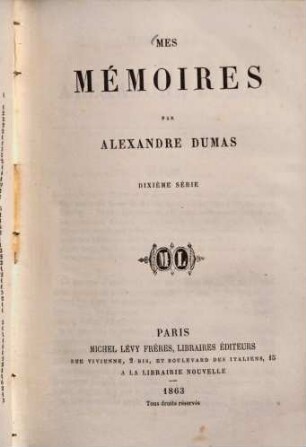 Mes mémoires, 10