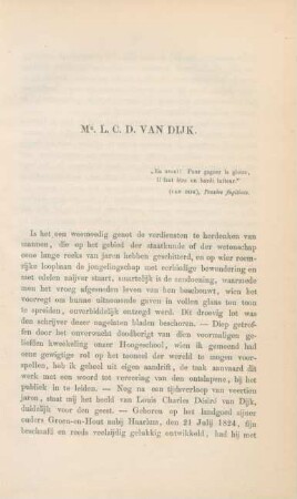 Mr. L. C. D. Van Dijk.