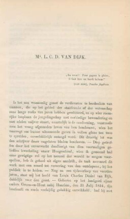 Mr. L. C. D. Van Dijk.