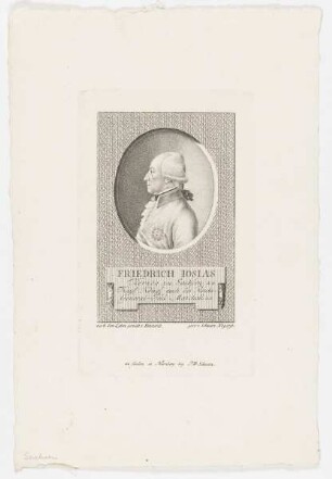 Bildnis des Friedrich Iosias zu Sachsen