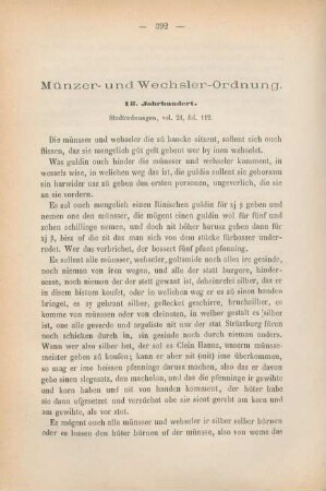 Münzer- und Wechsler-Ordnungen