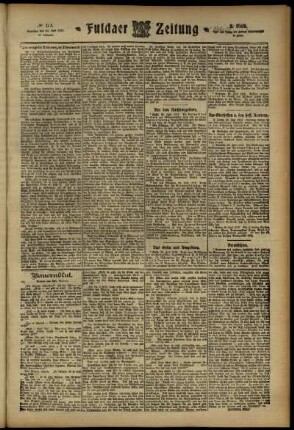 Zweite Ausgabe vom Dienstag, den 30. Juli 1912.
