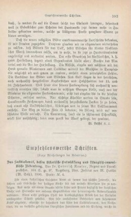 593-603 Empfehlenswerthe Schriften