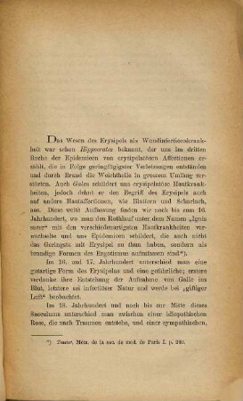 Beobachtungen von Erysipelas faciei