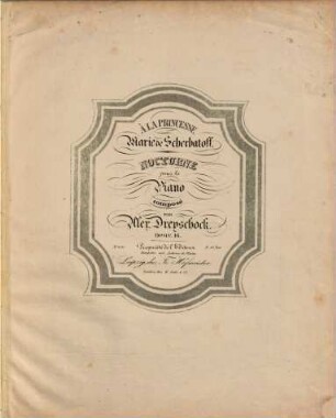 Nocturne pour le piano : oeuv. 16
