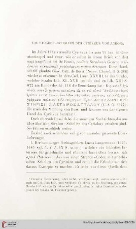 23: Die Strabon-Scholien des Cyriakus von Ankona