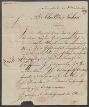 Brief an B. Schott's Söhne : 07.12.1829