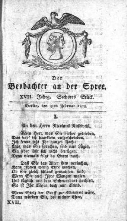 6. Stueck, 9. Februar 1818