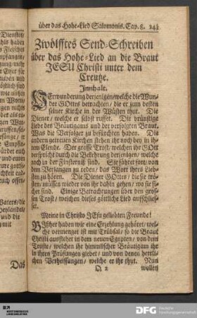 Zwölfftes Send-Schreiben [...].