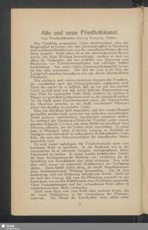Alte und neue Friedhofskunst