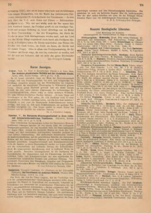 77-78 [Rezension] Oesterreich, Traugott Konstantin, Der Okkultismus im modernen Weltbild