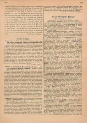 77-78 [Rezension] Oesterreich, Traugott Konstantin, Der Okkultismus im modernen Weltbild
