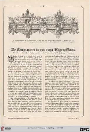 Die Beleuchtungskörper im neuen deutschen Reichstags-Gebäude