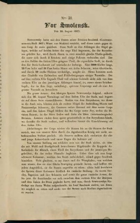 Nro. 31. Vor Smolensk. Den 16. August 1812.