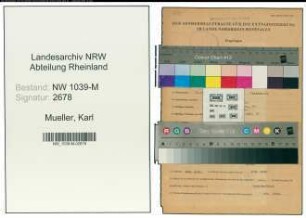 Entnazifizierung Karl Mueller , geb. 19.02.1900 (Schreiner)