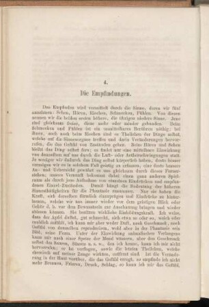 4. Die Empfindungen.