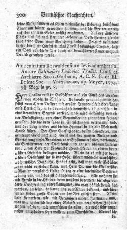 Amoenitatum Roswaldensium levis adumbratio.