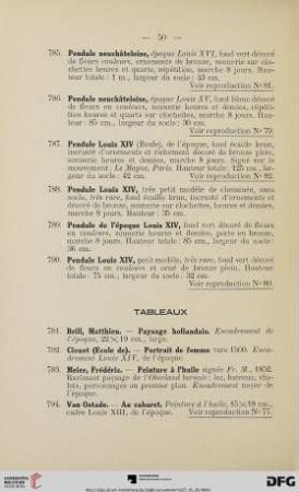 Tableaux (Nr. 791-796)