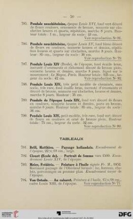 Tableaux (Nr. 791-796)