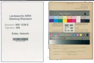 Entnazifizierung Heinrich Ecker , geb. 02.02.1898 (Baeckermeister)