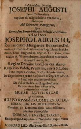 M. Georgii Ludovici Goldneri, Illustris Ruthenei Rectoris Dissertationes Scholasticae Selectae : Actibus Oratoriis publicis Iisdemque solemnioribus hactenus praemissae, varii generis & argumenti, cum Indicibus necessariis