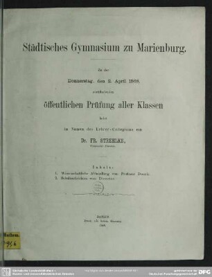 Forts. 1: Sammlung stufenmässig geordneter und vollständig berechneter Aufgaben aus der reinen Differenzialrechnung