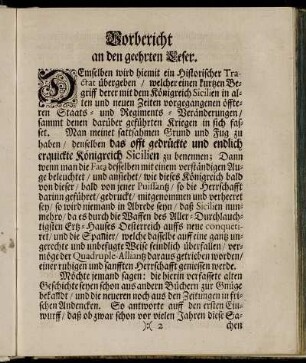 Vorbericht an den geehrten Leser.