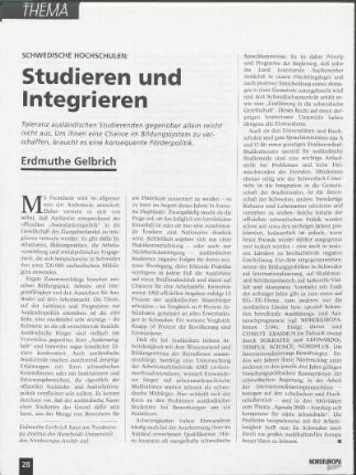 Schwedische Hochschulen: Studieren und Integrieren