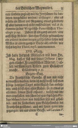 XVII. Satz
