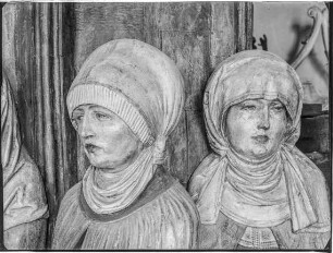 Pfarrkirche, Abschied Christi: zwei Frauenköpfe