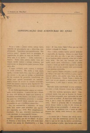 Continuação das aventuras do anão