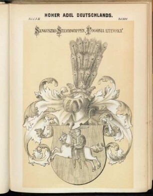 Taf. 308. Sanguszko Stammwappen „Pogonia Litewska”.