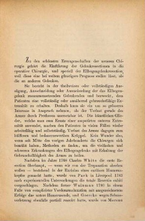 Beitrag zur doppelseitigen Ellbogengelenkresection