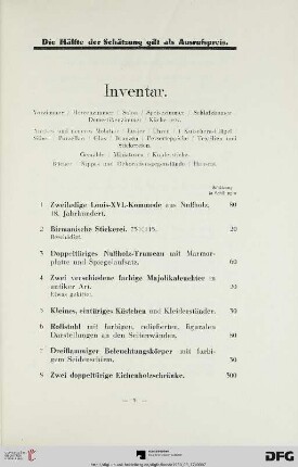 Inventar (Nr. 1-436)