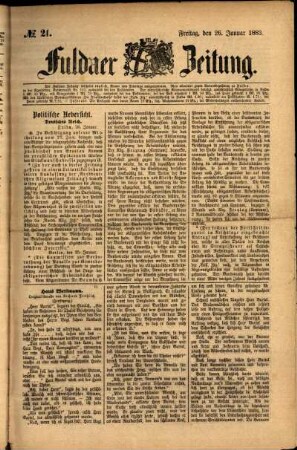 Ausgabe vom Freitag, den 26. Januar 1883.