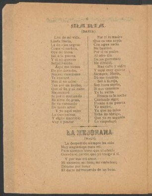 La mejorana. : (Wals).