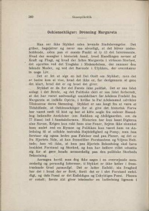 Oehlenschläger: Dronning Margareta