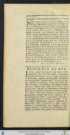 Privilege Du Roy.