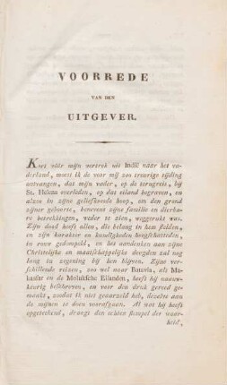 Voorrede van den uitgever