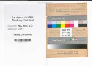 Entnazifizierung Johannes Knust, geb. 15.09.1893 (Verwaltungsobersekretaer)