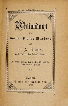 Maiandacht für wahre Diener Mariens